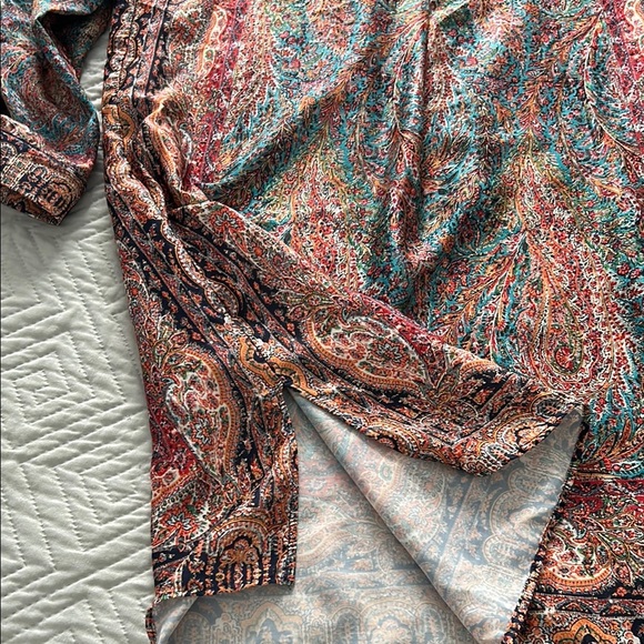 Zara Blue and Red Casual Dress with Flowing Fit size L - Picture 10 of 11